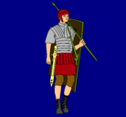 Dibujo Soldado romano pintado por guerrerro