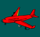 Dibujo Avión de pasajeros pintado por avianca