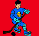 Dibujo Jugador de hockey sobre hielo pintado por felina4 