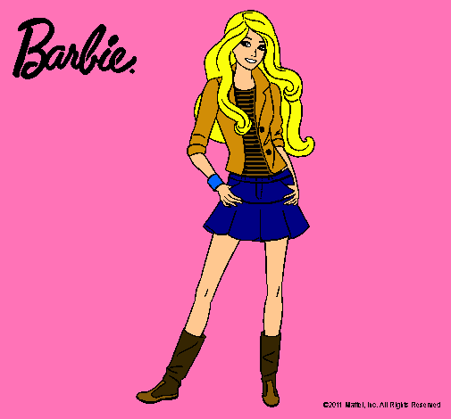 Dibujo Barbie juvenil pintado por susan2