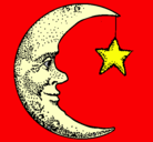 Dibujo Luna y estrella pintado por 455754246