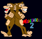 Dibujo Madagascar 2 Manson y Phil 2 pintado por janiel