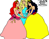 Dibujo Barbie y sus amigas princesas pintado por mimi_19