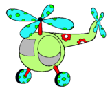 Dibujo Helicóptero adornado pintado por poyola