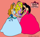 Dibujo Barbie y sus amigas princesas pintado por khnjinbhcfrsxd