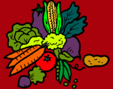 Dibujo verduras pintado por ghavy
