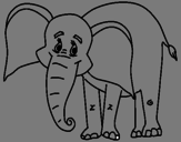 Dibujo Elefante feliz pintado por JOAKA