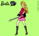Dibujo Barbie la rockera pintado por vanhee