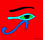 Dibujo Ojo Horus pintado por o007077