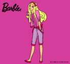 Dibujo Barbie con look casual pintado por susan2
