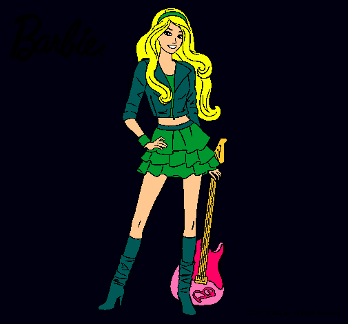 Dibujo Barbie rockera pintado por Amyluz