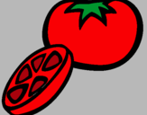 Dibujo Tomate pintado por jitomate
