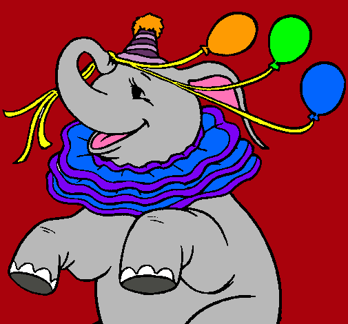 Elefante con 3 globos