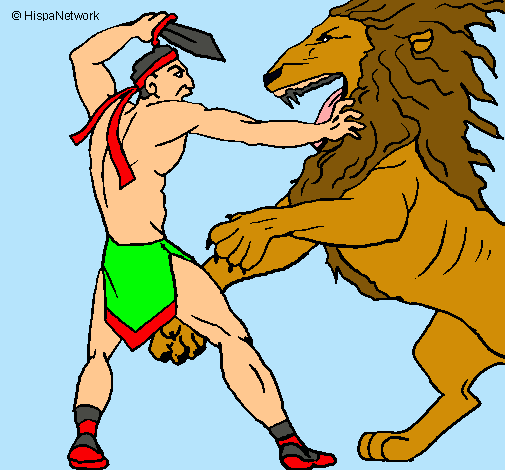 Gladiador contra león