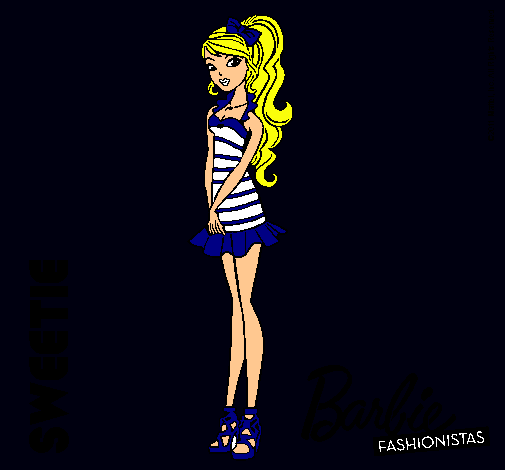 Dibujo Barbie Fashionista 6 pintado por Amyluz