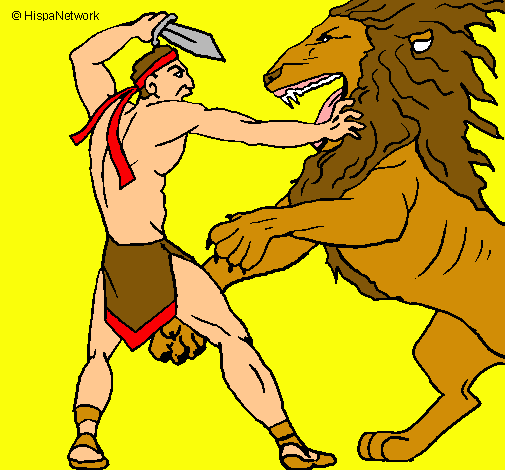 Gladiador contra león