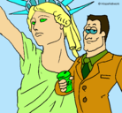 Dibujo Estados Unidos de América pintado por flopita