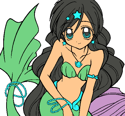 Dibujo Sirena pintado por wapixima