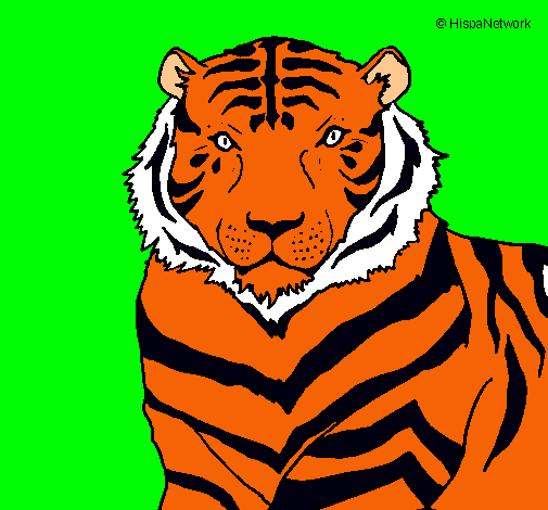 Dibujo Tigre pintado por agufurfaro