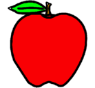 Dibujo manzana pintado por hannia