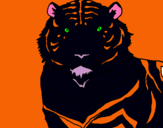 Dibujo Tigre pintado por bravo