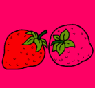 Dibujo fresas pintado por gaby_nena