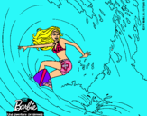 Dibujo Barbie practicando surf pintado por VALE102