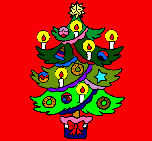 Árbol de navidad con velas