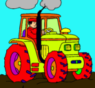 Dibujo Tractor en funcionamiento pintado por camilito1800