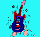 Dibujo Guitarra eléctrica pintado por carlosperez