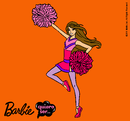 Dibujo Barbie animadora pintado por lili3421