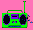 Dibujo Radio cassette 2 pintado por lanix