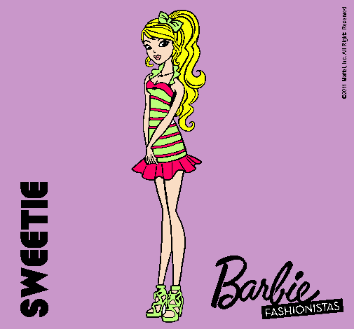 Dibujo Barbie Fashionista 6 pintado por cielogpe