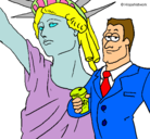 Dibujo Estados Unidos de América pintado por amara