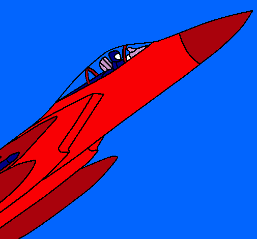 Dibujo Avión de caza pintado por aleja_99