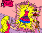 Dibujo El vestido mágico de Barbie pintado por yolandaa