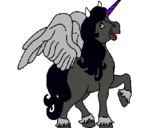 Dibujo Unicornio con alas pintado por itzel-tqm