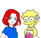 Dibujo Sakura y Lisa pintado por MICABELU03