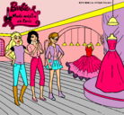Dibujo Barbie mirando vestidos pintado por chelita111097