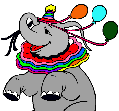 Elefante con 3 globos