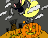 Dibujo Paisaje de Halloween pintado por nathalia27