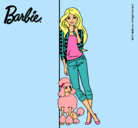 Dibujo Barbie con cazadora de cuadros pintado por StarClaudia