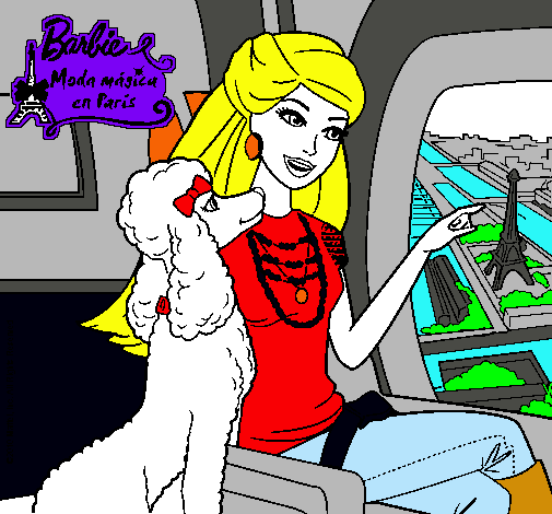 Dibujo Barbie llega a París pintado por Shofita_8