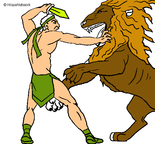 Gladiador contra león