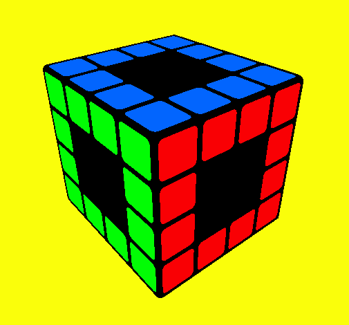 Dibujo Cubo de Rubik pintado por agufurfaro