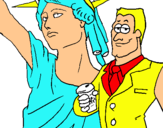 Dibujo Estados Unidos de América pintado por ginbo