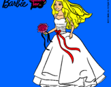 Dibujo Barbie vestida de novia pintado por wapa