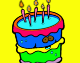 Dibujo Pastel de cumpleaños 2 pintado por zofia