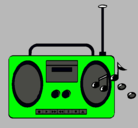 Dibujo Radio cassette 2 pintado por ELIP
