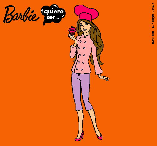 Dibujo Barbie de chef pintado por lili3421